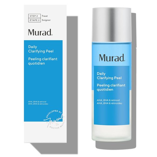 Murad Daily Clarifying Peel - AHA/BHA Exfoliating Liquid with Retinoid & Salicylic Acid for Smooth, Hydrated Skin - 3.2 Fl Oz