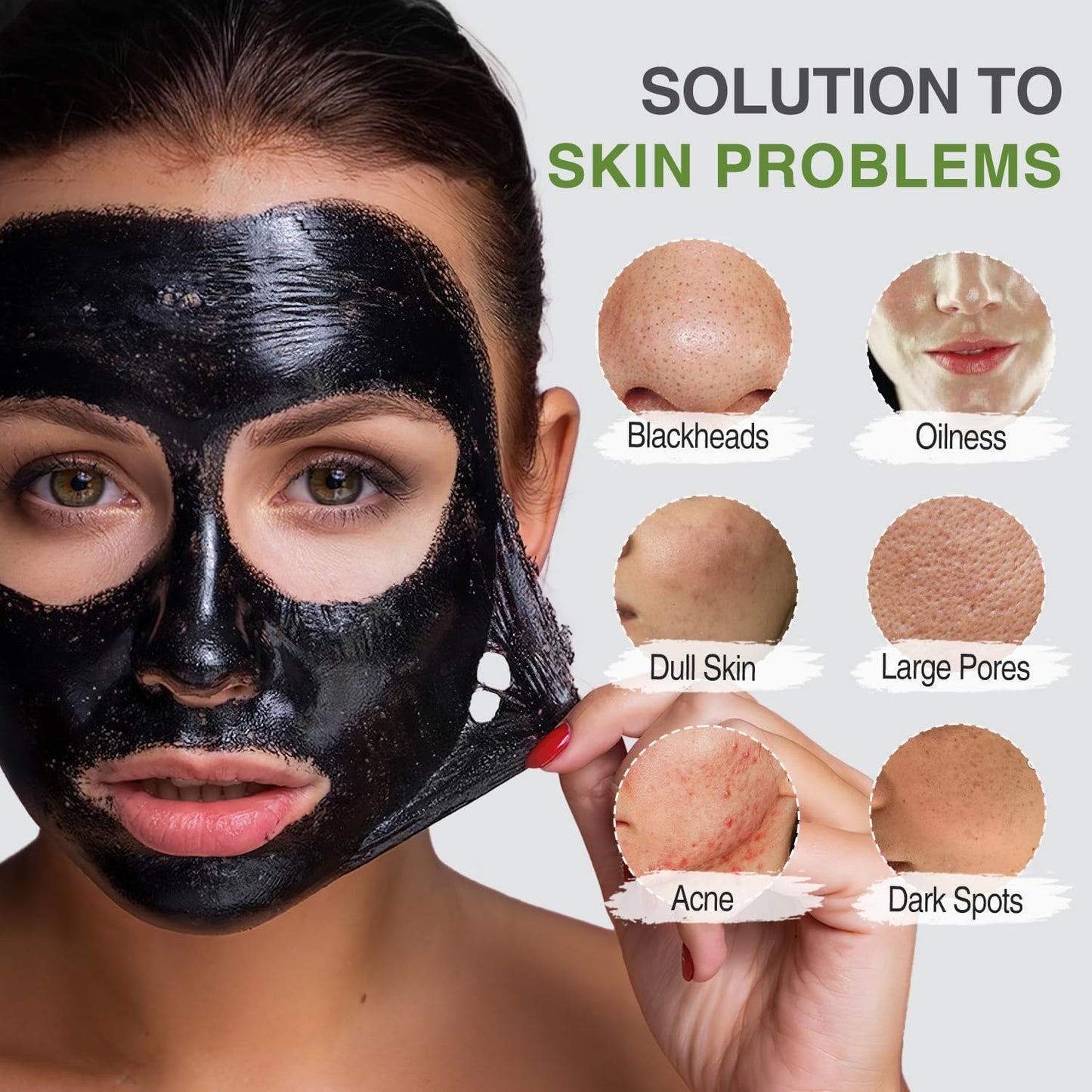 Ulluxe Blackhead Remover Mask Kit - Charcoal Peel Off Face Mask for Deep Cleansing Pores | 3.5 Fl. Oz