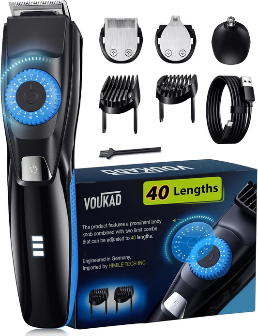 Skiennix Beard Trimmer for Men - 120-Min Cordless Runtime, 0.5mm Precision Dial & IPX7 Waterproof