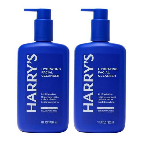Harry's Hydrating Facial Cleanser for Men - Gentle Face Wash for Sensitive Skin | 2 Pack, 9 fl oz