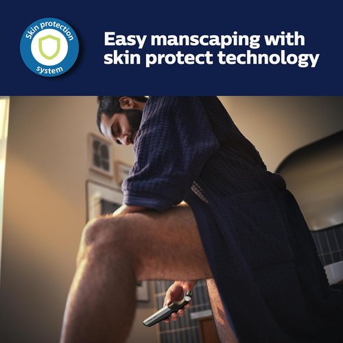 Philips Bodygroom Series 5000 - Showerproof Groin & Body Trimmer for Close, Comfortable Shaving | 60 Min Runtime