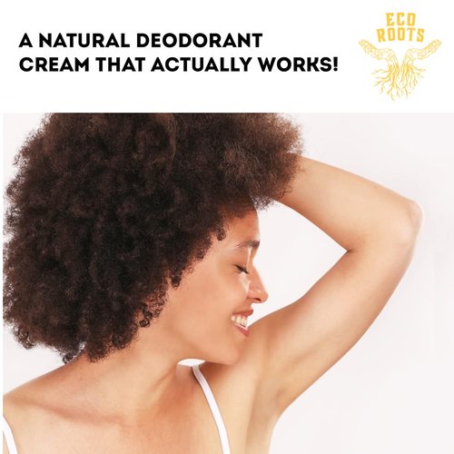 ECO ROOTS Natural Deodorant Cream - Organic, Aluminum-Free & Vegan | Citrus Scent for Body & Private Parts
