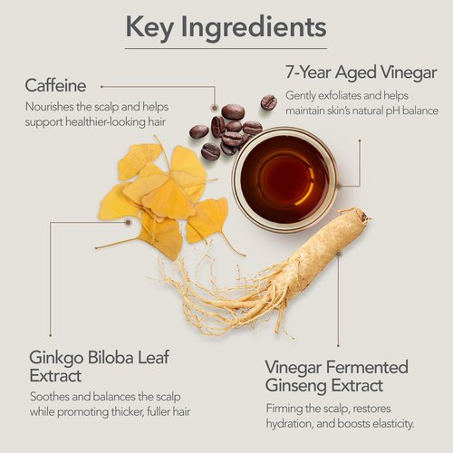 107 Clarifying Shampoo - Purifying Formula with Fermented Vinegar & Ginseng for Itchy Scalp | 12.84oz