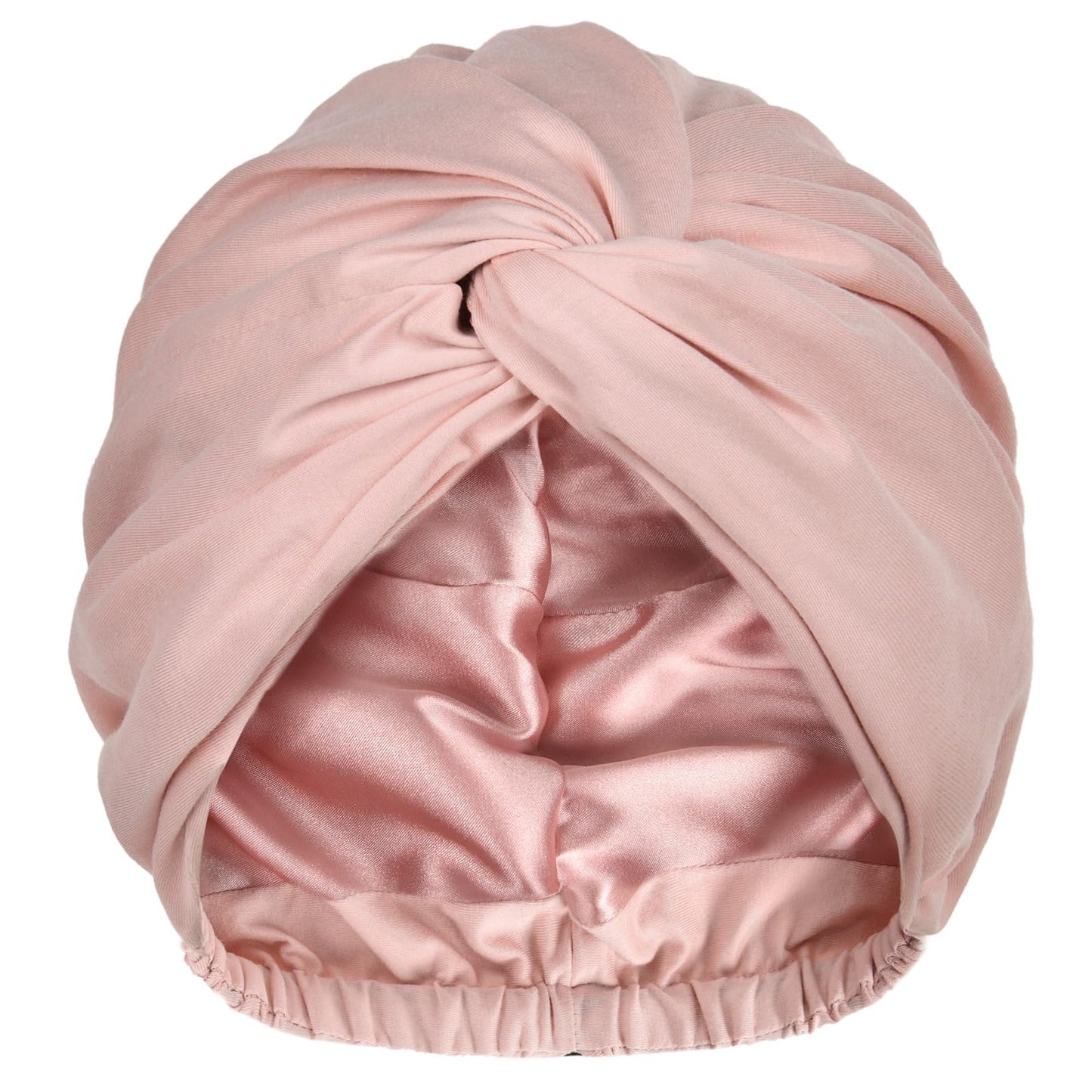 YANIBEST Silk Bonnet for Sleeping Women Satin Bonnet Turbans for Women Head Wraps Adjustable Twisted Headwrap Blush Pink