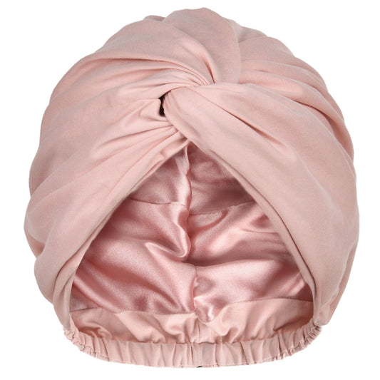 YANIBEST Silk Bonnet for Sleeping Women Satin Bonnet Turbans for Women Head Wraps Adjustable Twisted Headwrap Blush Pink
