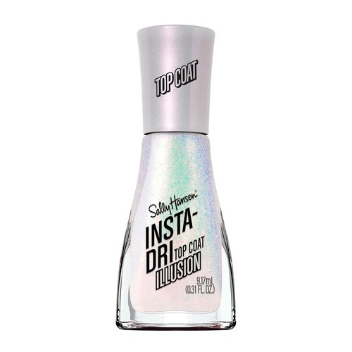 Sally Hansen Insta-Dri Nail Polish Top Coat - Quick Dry, Long-Lasting, Streak-Free Shine | Illusion Shimmery White