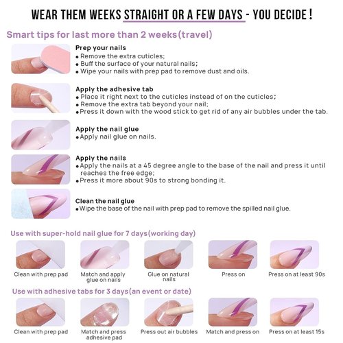 BTArtbox Press On Nails Short - White Soft Gel Press On Nail, Square Chrome Nail Tips Glue On Nails, Reusable Stick On Nails in 15 Sizes - 30 Soft Gel Fake Nails Kit, Vanilla Glazed