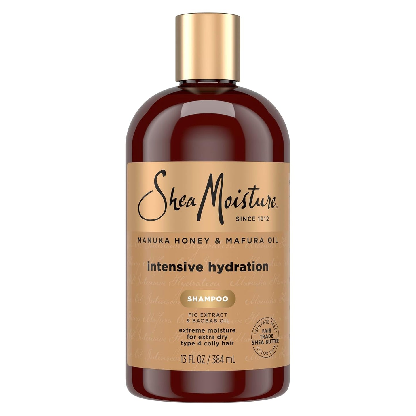 SheaMoisture Intensive Hydration Shampoo - Manuka Honey & Mafura Oil for Dry Hair | Sulfate-Free, 13 fl oz