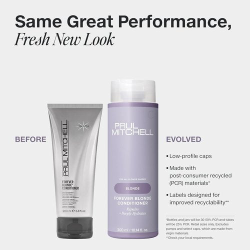 Paul Mitchell Forever Blonde Conditioner - Deeply Hydrates & Repairs Bleached Hair | Ideal for Lightened Tresses