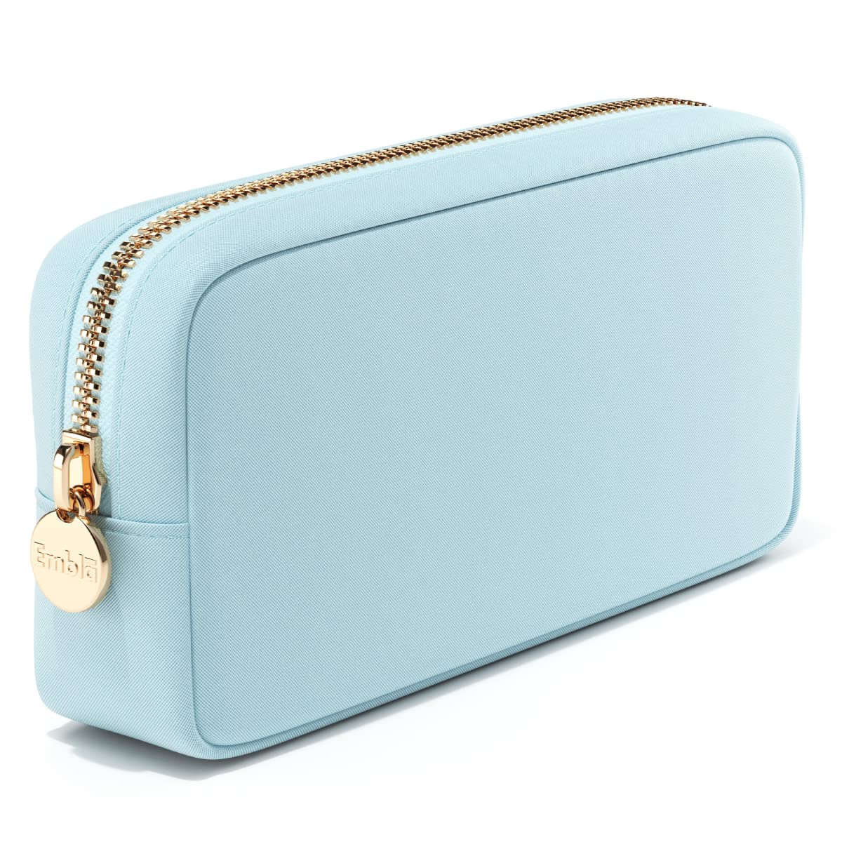 Embla Makeup Bag Travel Cosmetics Pouch and Toiletry Bag, Nylon Zipper Pouch Purse, Cute Make Up Organizer Storage Tote for Women Girls, Waterproof Travel Skincare Case, Small Makeup Bags, Periwinkle