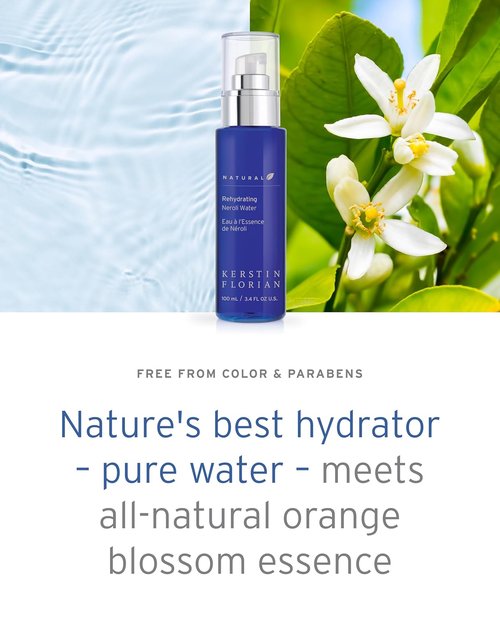Kerstin Florian Neroli Water Face Mist - Hydrate & Refresh Skin with Probiotics & Peptides | Vegan & Cruelty-Free (3.4 fl oz)