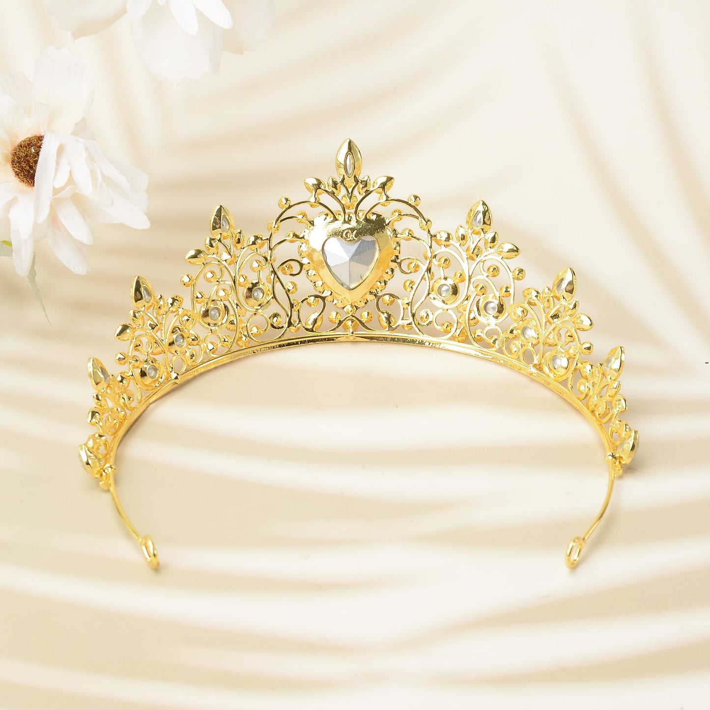 S SNUOY Tiaras and Crowns for Women Crystal Queen Crowns Rhinestone Princess Tiaras Hair Accessories for Bridal Birthday Prom Party - November Citrine