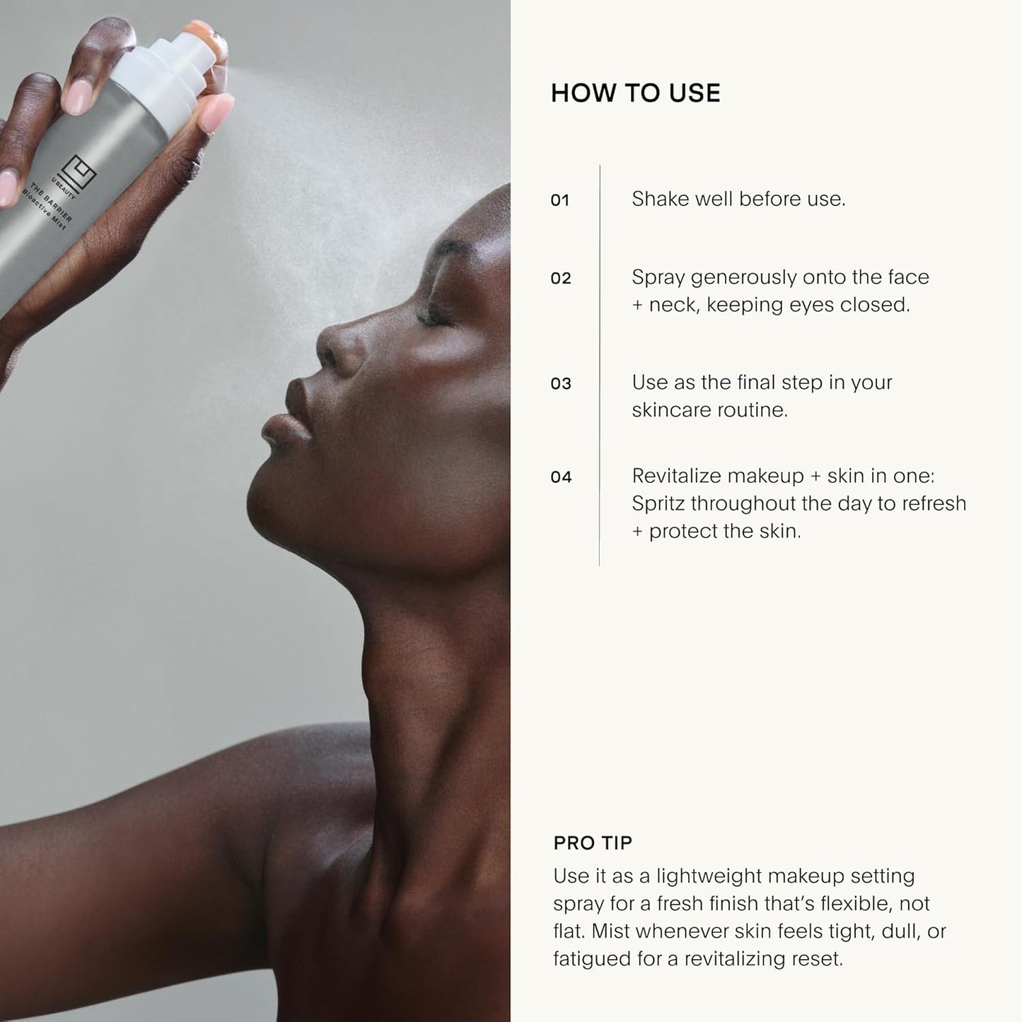 U Beauty BARRIER Bioactive Face Mist - Hydrating & Moisturizing with Hyaluronic Acid | 30mL for All Skin Types