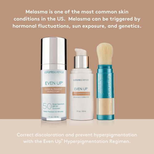 Colorescience Even Up Clinical Pigment Perfector, Water Resistant, Mineral Facial Sunscreen & Primer, Broad Spectrum 50 SPF UV Skin Protection, 1 Fl Oz