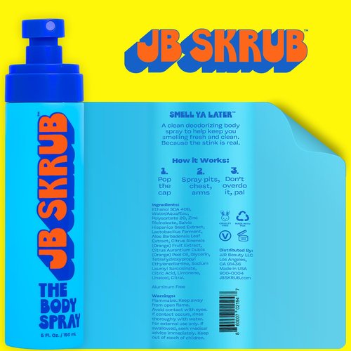 JB SKRUB The Body Spray for Kids, Tween & Teen Boys with Citrus Scent - Body Odor Eliminator - Elevate Confidence with a Perfect Dose of Freshness - 5 fl.oz.