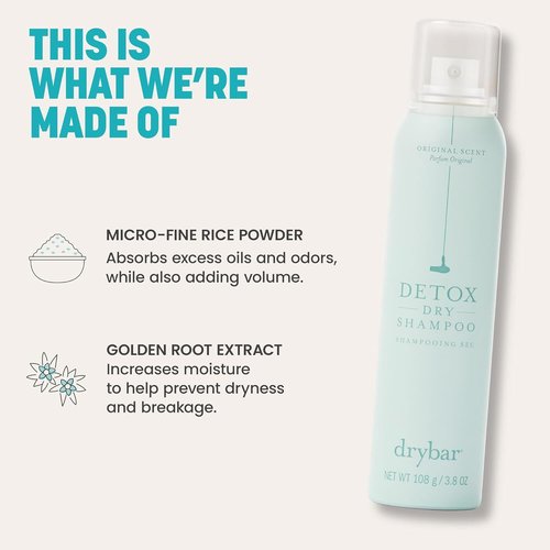 Drybar Detox Dry Shampoo Spray - Absorbs Oil & Adds Volume | For All Hair Types, 3.5 oz