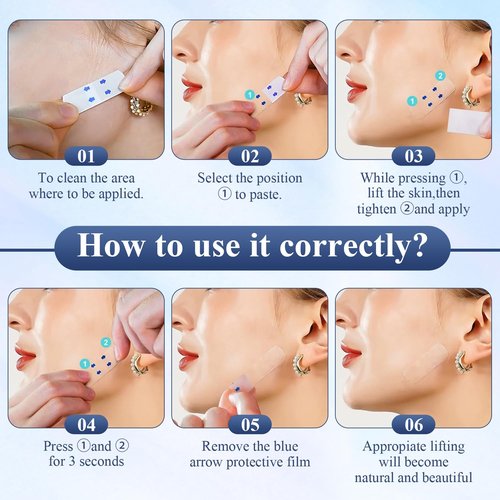 120Pcs Face Tape Lifting Invisible, Instant Face Lifting Sticker, Face Lift Tapes and Bands for Jowls, V-Shaped Instant Face Tapes for Double Chin