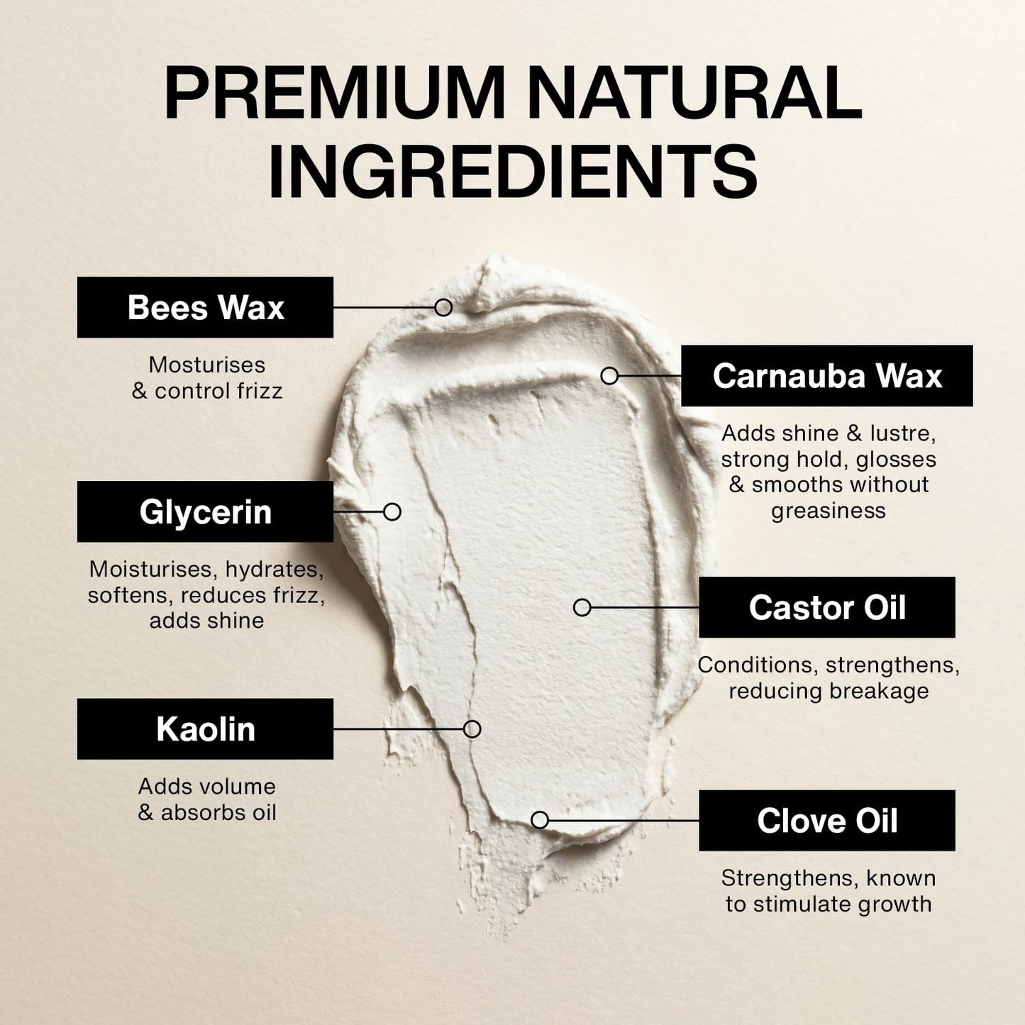 Skiennix Crafting Clay - Strong Hold Hair Paste for Men | Matte Finish for Structure & Texture