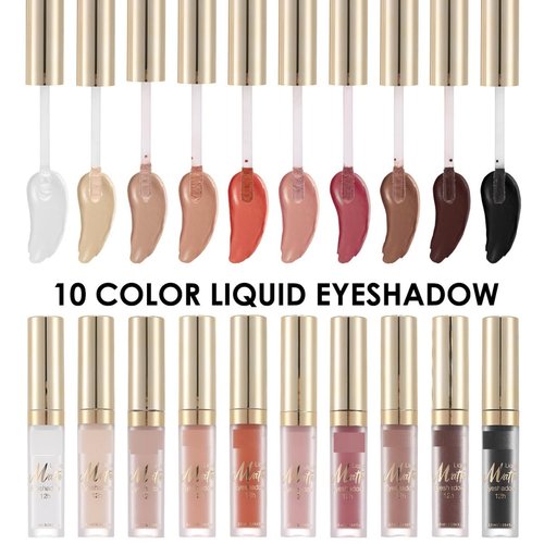 MAEPEOR Matte Liquid Eyeshadow - 8 Colors | Long-Lasting, Waterproof & Creamy Formula (P01 Birch)