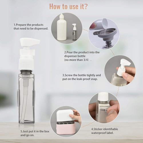 Bpluma Travel Bottles - Leak Proof Toiletry Containers | TSA Approved Liquid Kits with Labels