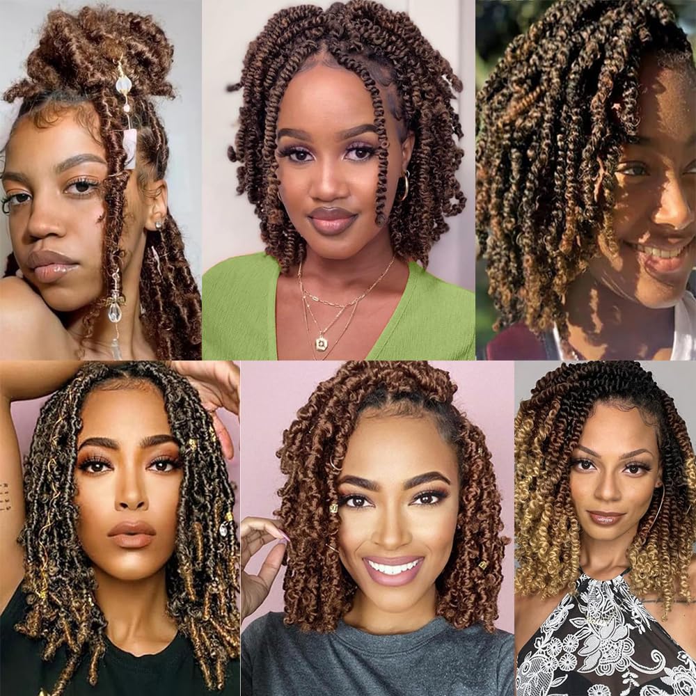 Marley Twist Braiding Hair Marley Twist Hair Springy Twist Hair Afro Twist Hair 14 Inch 7 Packs Pre Separated Pre Fluffed Twist Hair for Braids Marley Crochet Hair Extensions (T30,7Packs)