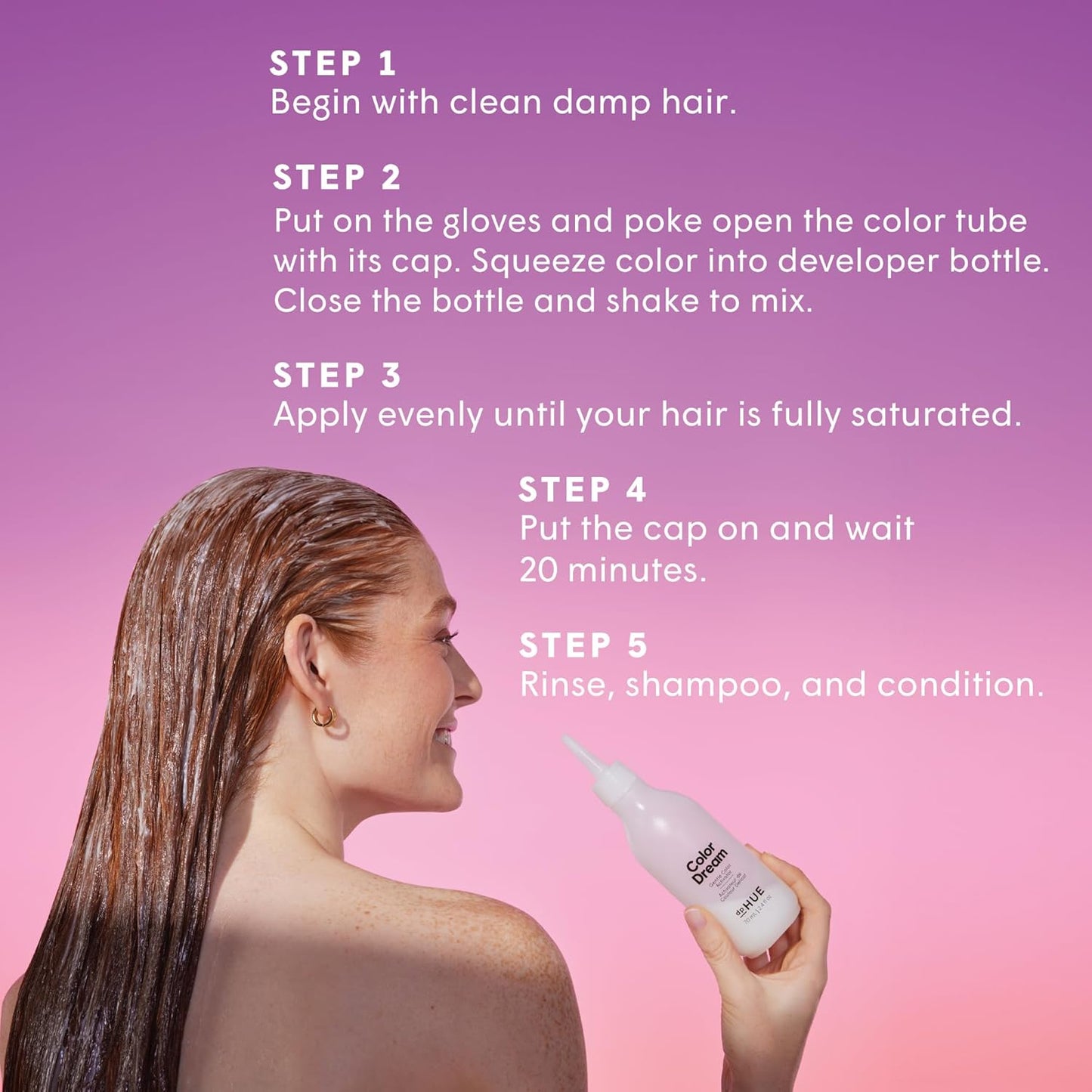 dpHUE Color Dream Copper - Ammonia-Free Demi-Permanent Hair Color | Lasts 16 Washes, Boosts Shine