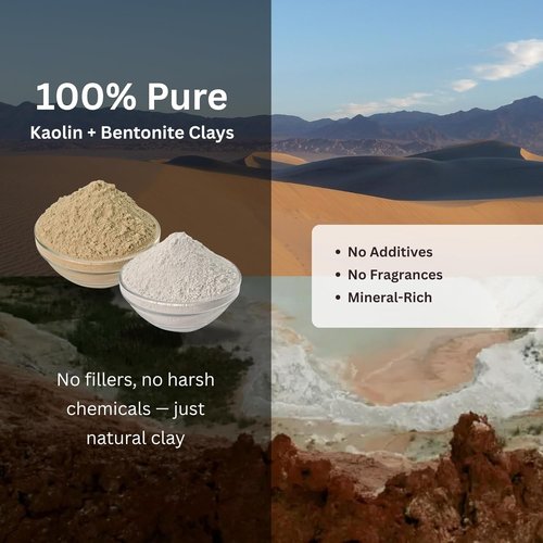 Amish Farms Clay Face Mask - Kaolin Bentonite Mud for Oily Skin | Deep Pore Cleansing Treatment, 16 oz