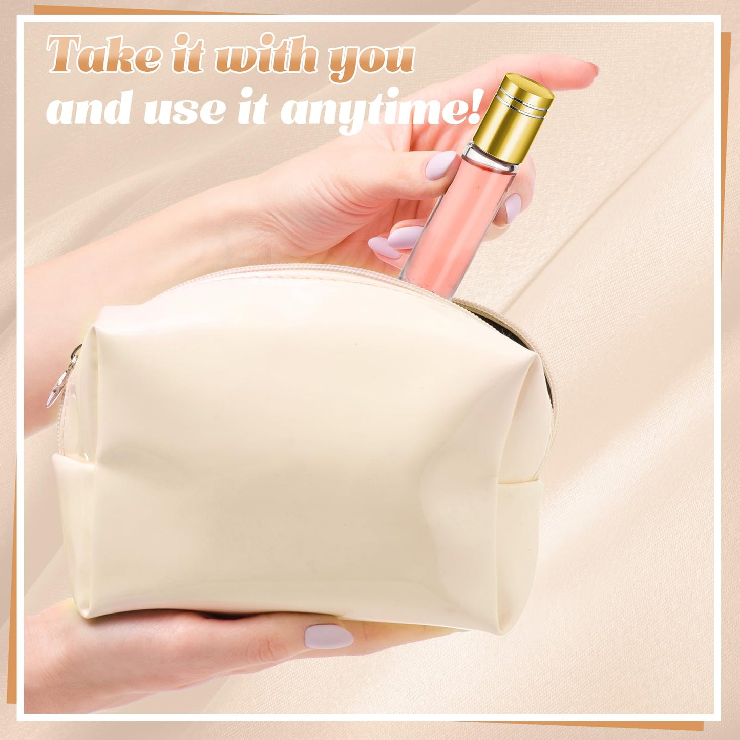 SEEWEY 96 Pcs Essential Oil Roller Bottles 10ml Empty Glass Roller Bottles with Stainless Steel Balls Protection Leakproof with 5 Funnel for Travel Perfume Lip Gloss(Clear, Gold Lid)