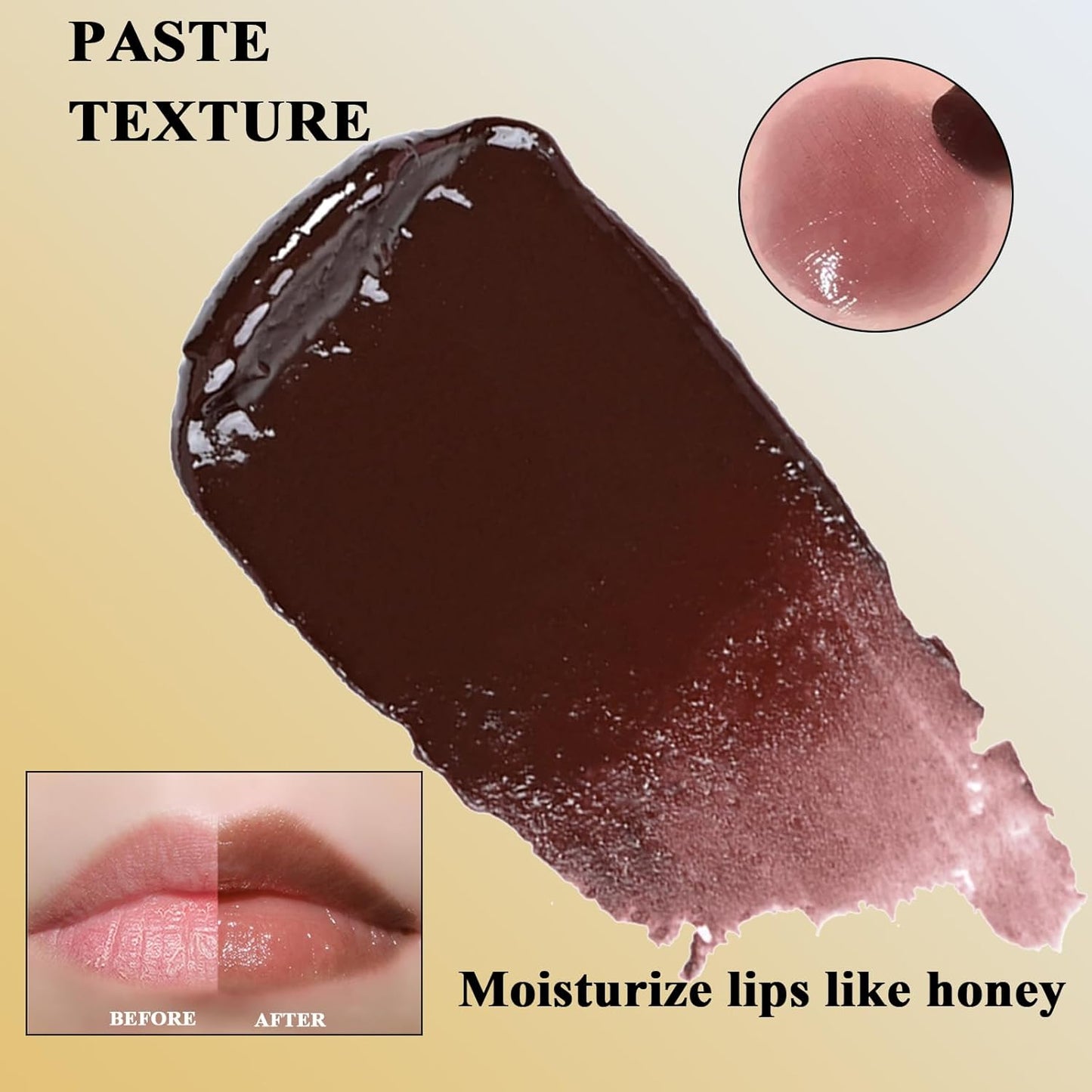 Sheeyoon Honey Lipstick - Hydrating Tinted Lip Balm with Sheer Glossy Finish | 1 PC Black
