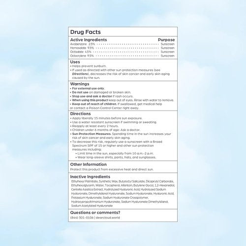 Dearcloud Sunny Defense Sunscreen Stick SPF 50+ PA++++ - Travel-Friendly Korean Sunscreen for Face (0.68 oz)
