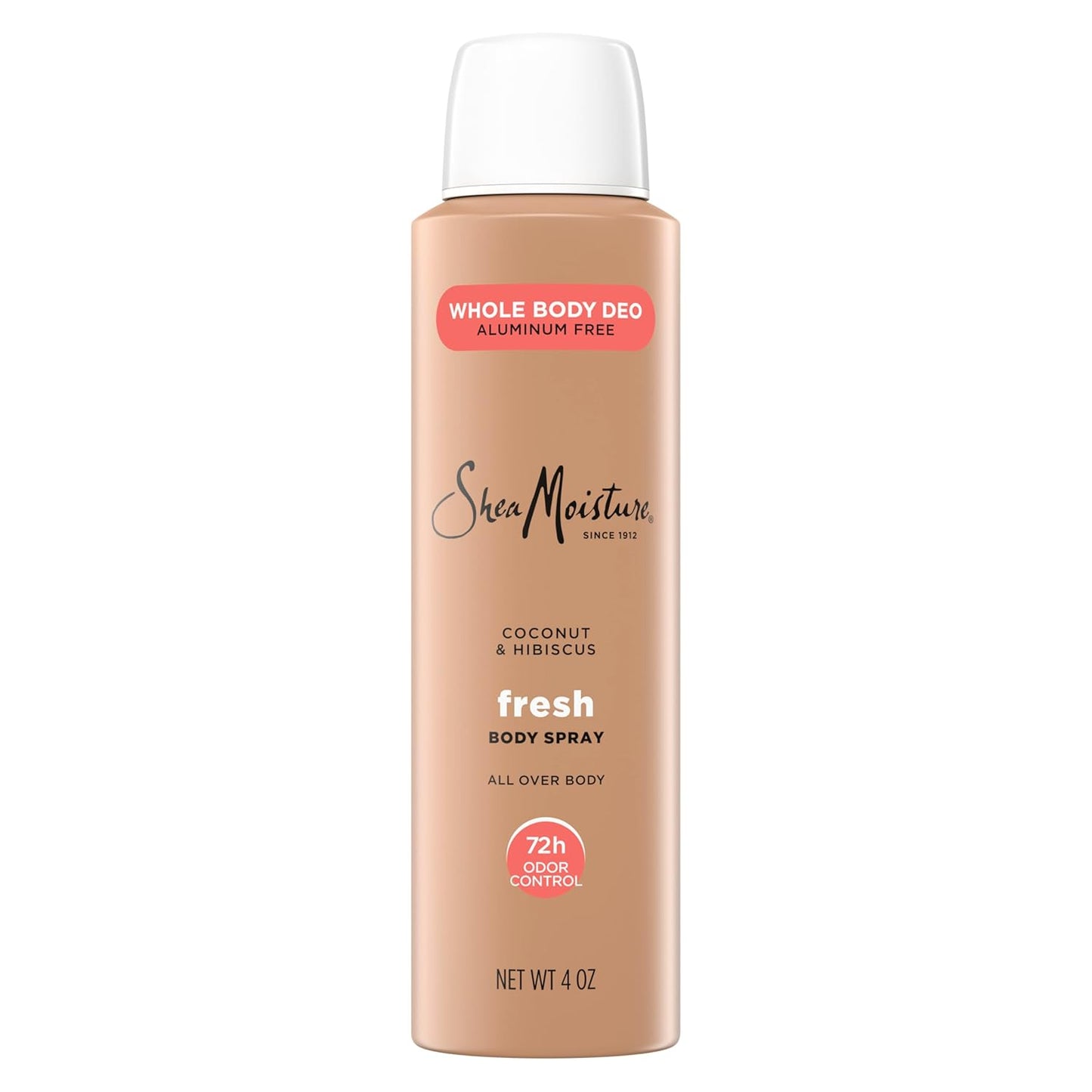SheaMoisture Whole Body Deodorant Spray - Fresh 72H Odor Control, Aluminum-Free, 4 oz