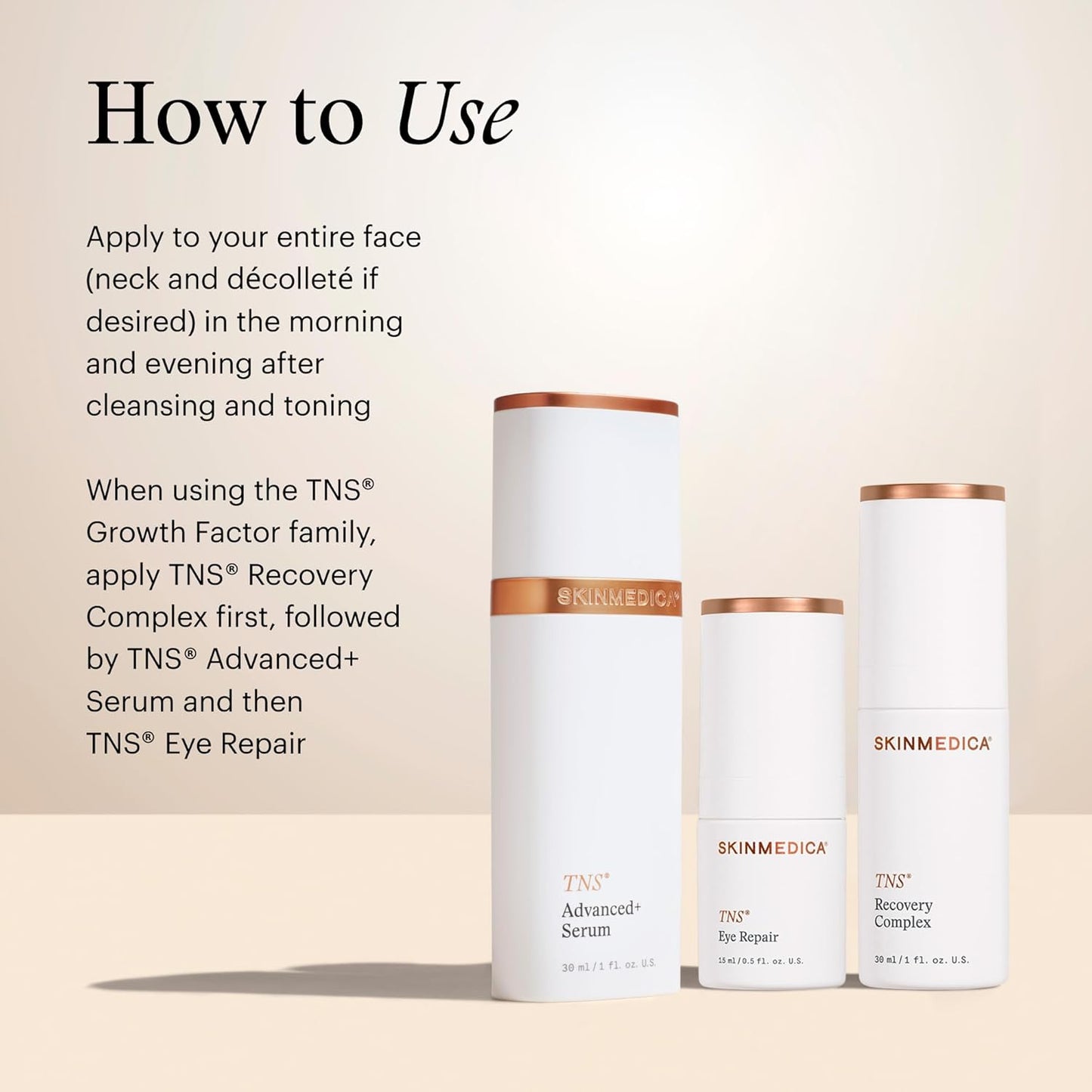 SkinMedica TNS Recovery Complex Facial Treatment - Advanced Growth Factor & Exosome Formula for Youthful Skin - 1 Oz
