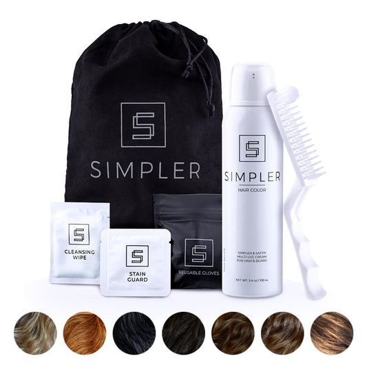 Simpler Hair Color for Men Kit for Full Gray Coverage - Blond Hair & Beard Dye for Men - Effortless Light Blond Hair Dye - Hypoallergenic Formula with No PPD