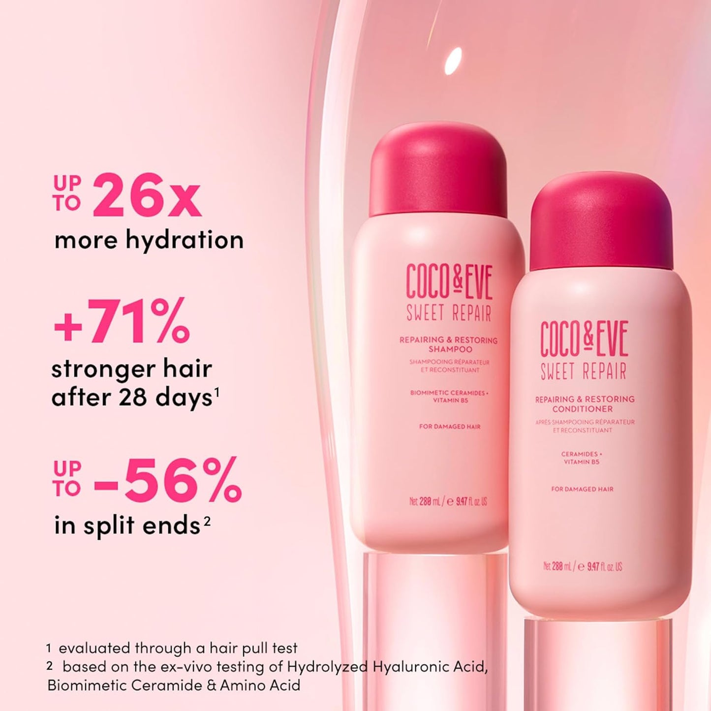 Coco & Eve Repair & Restore Shampoo & Conditioner Bundle - Hydrating Set for Damaged Hair (18.94 Fl Oz)