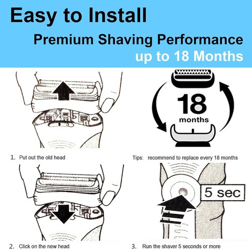 Braun Series 3 Replacement Shaver Head - 21B Compatible with 300s, 310s, 3010BT | 1 Pack