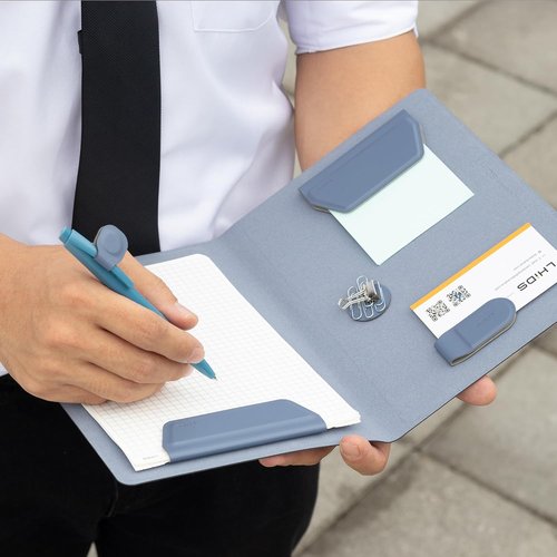 LHiDS Magnetic Business Portfolio | A5 Resume Padfolio with Clipboard & Card Holder - Apricot Color