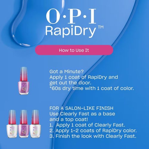 OPI RapiDry Quick Dry Nail Polish Colors | Opaque, Crème, & Shimmer Winter Shades | Smudge Proof, and Fast Drying in 60 Seconds | Vegan Formula