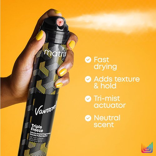 Matrix Vavoom Hairspray - Fast-Drying Extra Dry Formula for Volume & 24-Hour Hold | Humidity Resistant