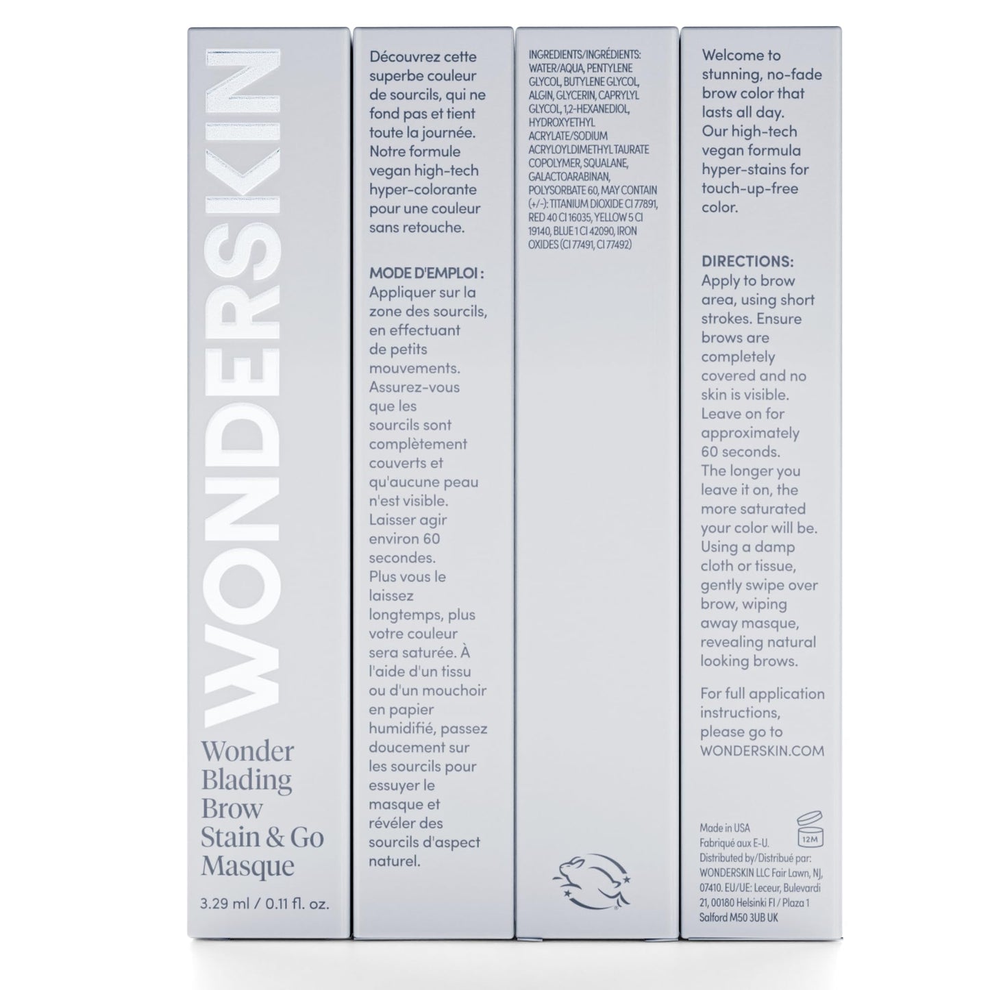 Wonderskin Wonder Blading Brow Stain & Go Masque - Long Lasting Eye Brow Tint, Transfer Proof and Smudge Proof Eyebrow Tint Stain (Blonde)