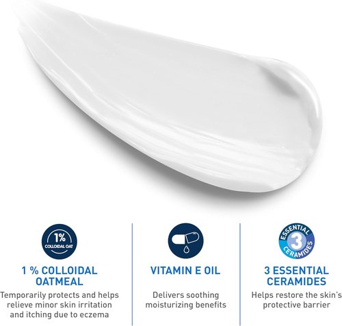 CeraVe Baby Eczema Relief Cream - 1% Colloidal Oatmeal & Vitamin E, Soothes Itchy Skin | 5oz