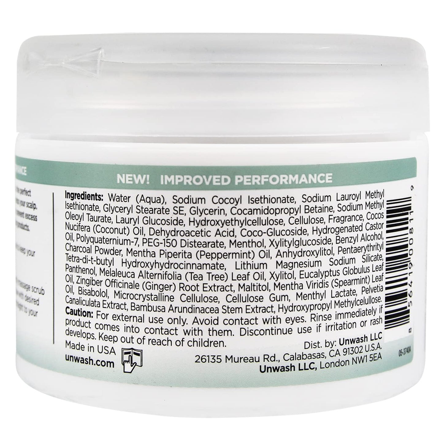 Unwash Charcoal Detox Scalp Scrub - Detoxify & Exfoliate Dry, Itchy Scalps | Paraben-Free, 8.82 oz