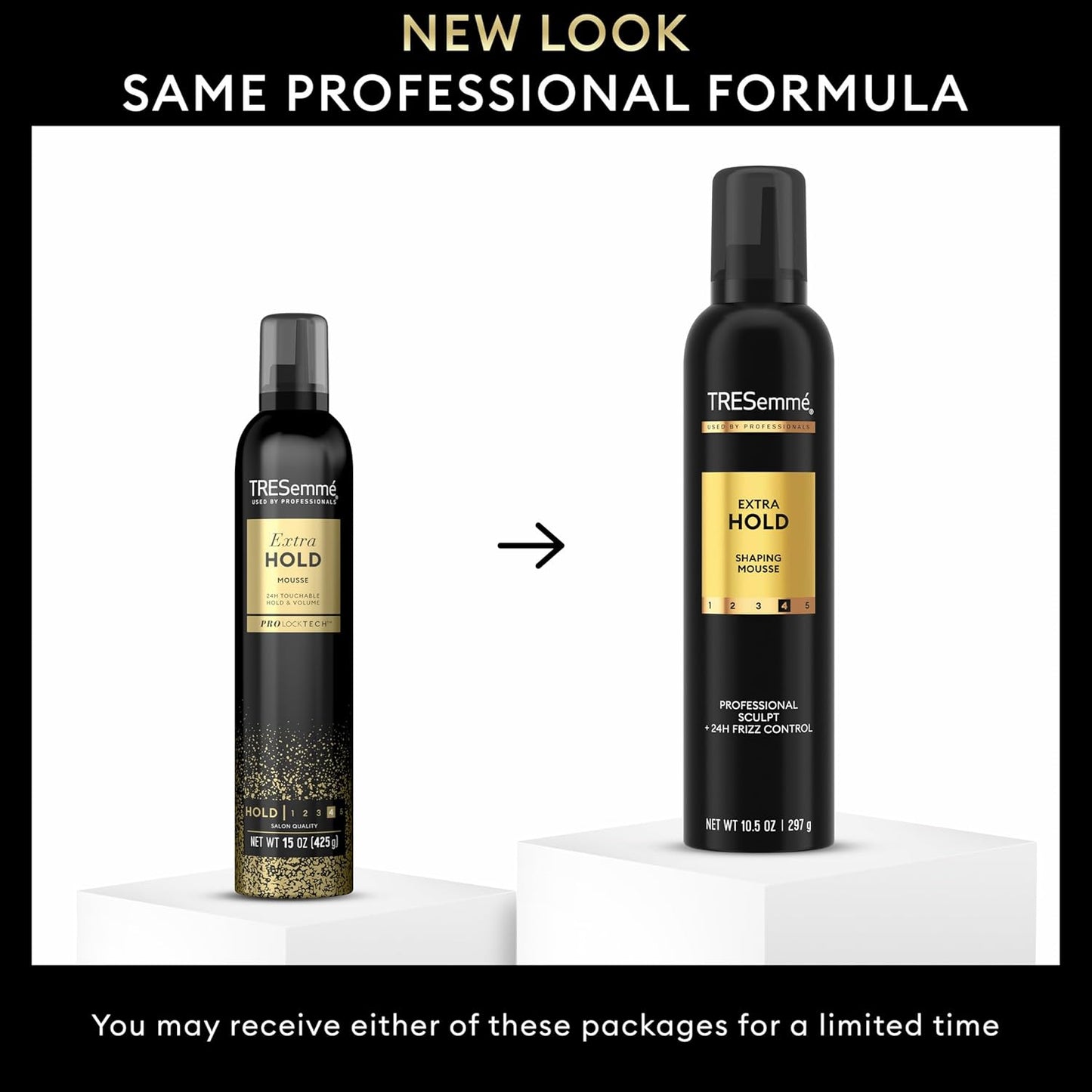 TRESemmé Extra Hold Hair Mousse - 24-Hour Touchable Volume with Pro Lock Technology | 10.5 FL Oz (Pack of 6)