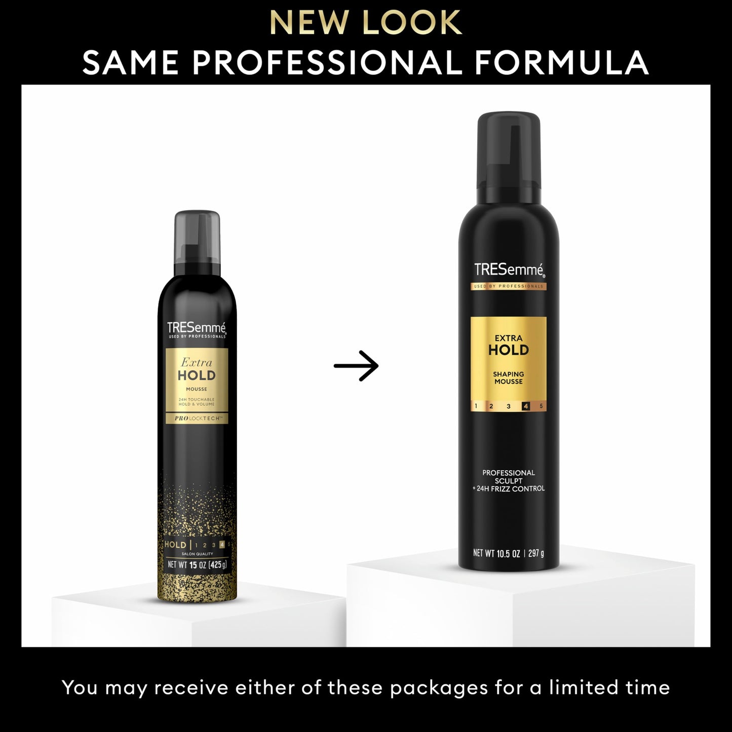 TRESemmé Hair Mousse Pack of 6 Extra Hold For 24H Touchable Hold & Volume with Pro Lock Tech 10.5 FL Oz