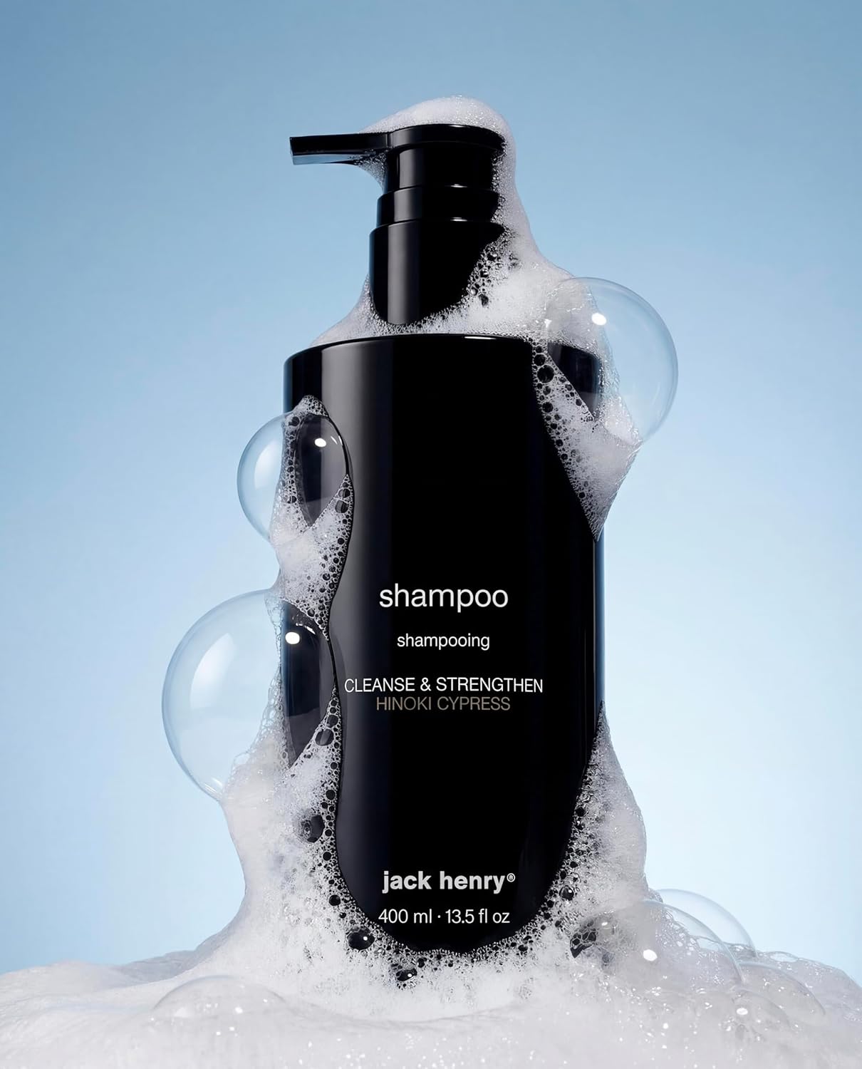 Jack Henry Creamy Shampoo - Supergreens & Keratin Formula for All Hair Types - 13.5 oz