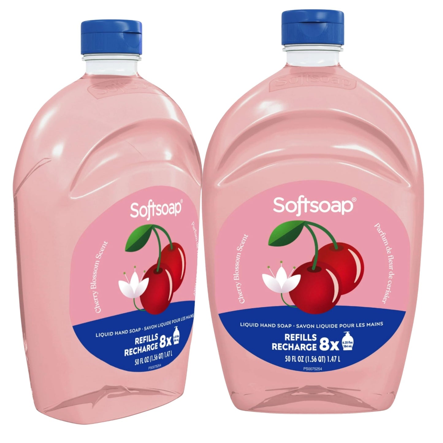 Softsoap Limited Edition Seasonal Scents | Extra Large Refill Bottles, 100 FL Oz Total, 2-50 Fl Oz Bottles for Refilling Liquid Hand Wash (Cherry Blossom)
