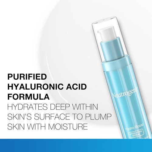 Neutrogena Hydro Boost Face & Neck Serum - Fast-Absorbing Hydrating Moisturizer with Hyaluronic Acid | 1 fl. oz
