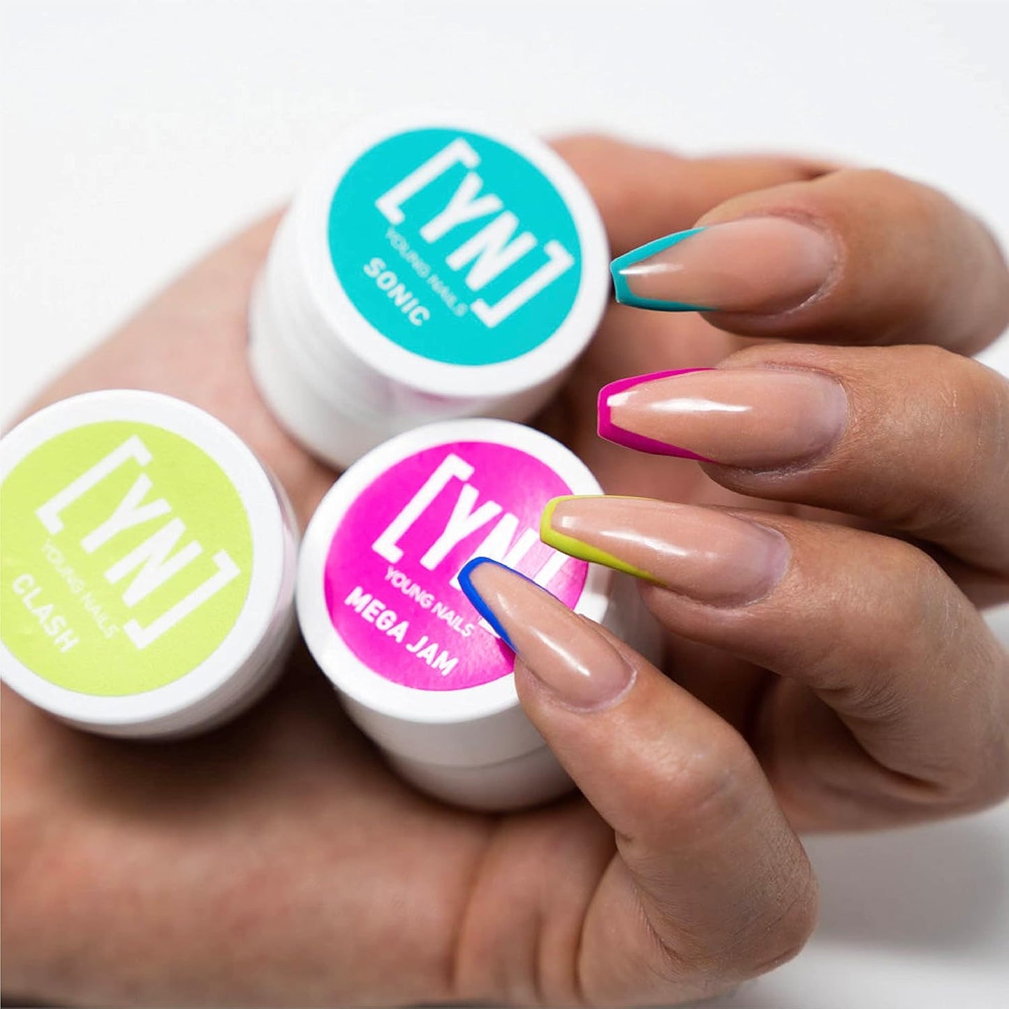 Young Nails Mission Control Precision Gel Kit - Nail Art Gel Paint with 12 Colors & LED Light Cure