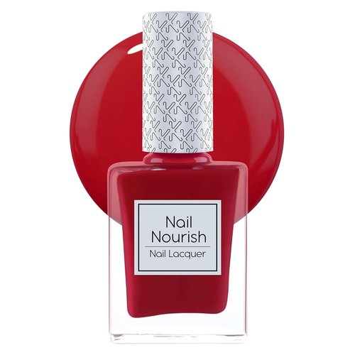 Kay Beauty Nail Nourish Enamel Polish - Quick Dry Crimson Hue 35 | Gel Effect & Hydrating Shine 0.3 oz