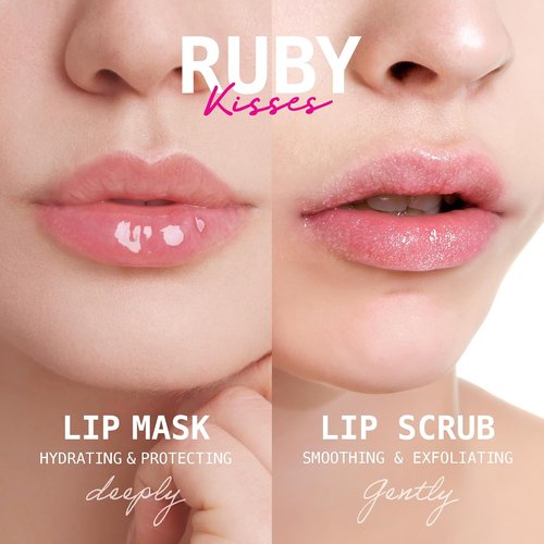 Ruby Kisses Intensive Lip Mask - Ultra Hydrating Formula with Jojoba Oil & Shea Butter for Nourished Lips