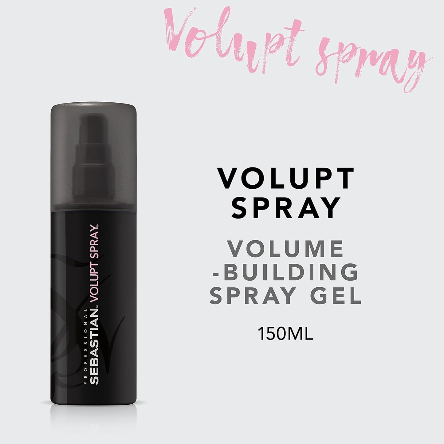 Sebastian Professional Volupt Volume-Building Spray Gel - Volumizing & Soft Hair Styling | 5.07 fl oz